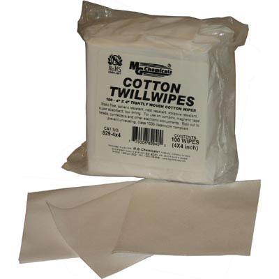 MG Chemicals 829-4X4 4X4 Twillwipes / Cleanroom Cotton Wipes