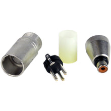 Neutrik NA2MPMF-UW Adapter - 3 Pin Male XLR to RCA Jack - Unwired