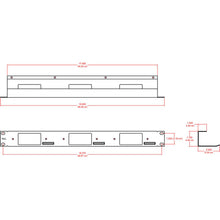 RDL RM-D3 Rack Mount for 3 Decora Modules - 1 RU