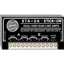 RDL STA-2A High Output Dual Channel High Output Mountable Line Amplifier with Gain Trim