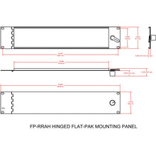 RDL FP-RRAH Front Or Rear Hinged Rack Adapter for Flat-Pak Modules