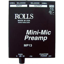 Rolls MP13 Mini Microphone Preamplifier with Phantom Power
