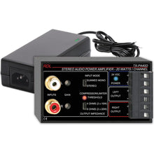 RDL TX-PA40DE 40 W Stereo Audio Power Amplifier with Power Supply - No Power Cord