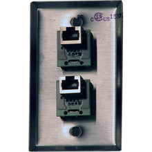 Neutrik 208E Dual NE8FDV-Y110 Wallplate with Ethercon receptacles and 110 punchdown terminations
