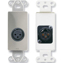RDL DS-XLR3F XLR 3-pin Female Jack on D Plate - Solder type - Stainless Steel
