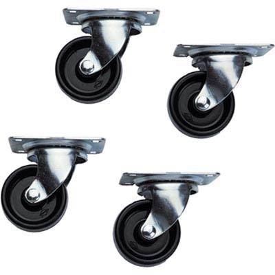 Middle Atlantic 5W Slim-5 Non-Locking Casters Set Of 4