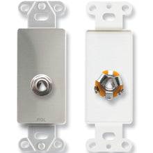 RDL DS-1/4FC 1/4 in. Phone Jack on D Plate - Solder type - Stainless Steel