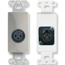RDL DS-XLR3FC XLR 3-pin Female Jack on D Plate - Solder type - Stainless Steel