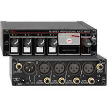 RDL RU-MX4LT Pro 4 Input Line Mixer - Mic and Line Out