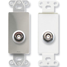RDL DS-BNC/D Insulated Double BNC Jack on D Plate - Stainless Steel