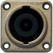 Neutrik NL8MPR Speakon 8-Pole Chassis Connector - Nickel Metal Square G-size Flange