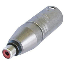 Neutrik NA2MPMF-UW Adapter - 3 Pin Male XLR to RCA Jack - Unwired