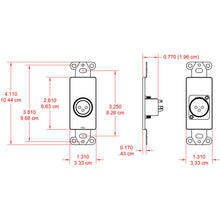 RDL DS-XLR3MC XLR 3-pin Male Jack on D Plate - Solder type - Stainless Steel