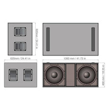 VUE Audiotechnik as-215 Dual 15-inch Vented Subwoofer