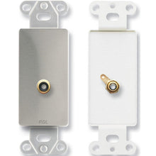 RDL DS-PHN1C Single Phono Jack on D Plate - Solder type - Stainless Steel