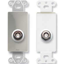 RDL DS-BNC/DC Insulated Double BNC Jack on D Plate - Stainless Steel