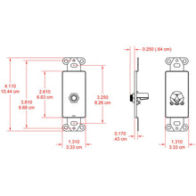 RDL DS-1/4FC 1/4 in. Phone Jack on D Plate - Solder type - Stainless Steel