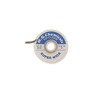 MG Chemicals 426 Super Wick - 5 foot Spool Blue Static Free Fine Braid Copper Desoldering Braid