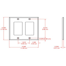 RDL CP-2S Double Cover Plate - stainless steel