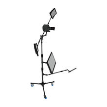 Triad-Orbit Digital Content Creation Workstation Stand System