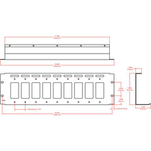 RDL RM-D9 Rack Mount for 9 Decora Modules - 3 RU