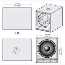 VUE Audiotechnik is-18 High Output Installation Subwoofer - Passive