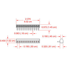 RDL DTB Detachable Terminal Block with 12 Terminal Connections for Stick-On Modules