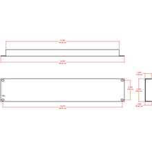RDL RM-FP2 Two Rack Unit Filler Panel - 19 inch rack